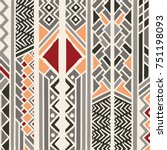 tribal ethnic colorful bohemian ... | Shutterstock .eps vector #751198093