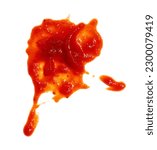 Blots and stains of ketchup...