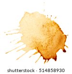 Coffee stains isolated on white ...