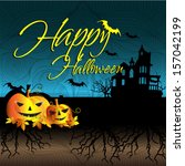 happy halloween design... | Shutterstock .eps vector #157042199