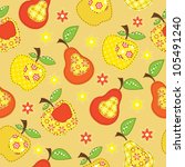 fruit patchwork seamless | Shutterstock .eps vector #105491240