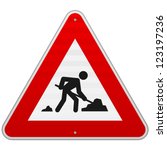 Construction Road Sign   Men At ...