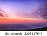 Sunrise from the Little Laurel Overlook, along the Highland Scenic Highway, a National Scenic Byway, Pocahontas County, West Virginia, USA
