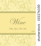 white wine label with leaves... | Shutterstock .eps vector #102276100