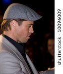 Small photo of Brad Pitt at the european premiere of 'Beowulf' at the Vue cinema on November 11, 2007, London, England.