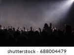 crowd at concert   cheering... | Shutterstock . vector #688004479
