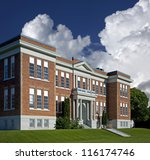 School building   brick school...