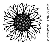 sunflower illustration in black ... | Shutterstock .eps vector #1282294906