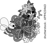 illustration of clover jewel... | Shutterstock .eps vector #699423463