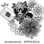 illustration of clover jewel... | Shutterstock .eps vector #699423616