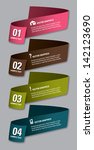 vector numbered banners. modern ... | Shutterstock .eps vector #142123690