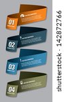 set of vector numbered banners. ... | Shutterstock .eps vector #142872766