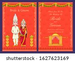 illustration of bengali couple... | Shutterstock .eps vector #1627623169