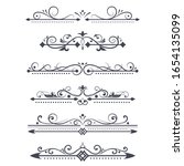 vintage ornamental dividers.... | Shutterstock .eps vector #1654135099