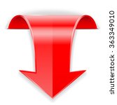 red arrow.  down sign. vector... | Shutterstock .eps vector #363349010