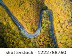 Aerial View Of Winding Road ...