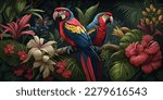 tropical exotic pattern with...