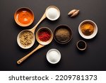 Colorful spices and condiments...