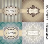 set of vintage frame | Shutterstock .eps vector #133603739
