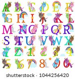vector collection of cute... | Shutterstock .eps vector #1044256420
