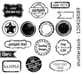 vector set of retro stamps and... | Shutterstock .eps vector #120428089