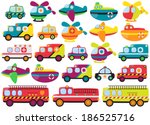 vector collection of cute or... | Shutterstock .eps vector #186525716