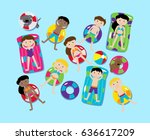 pool party or lake party vector ... | Shutterstock .eps vector #636617209