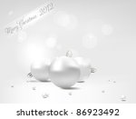 silver christmas bowls and... | Shutterstock .eps vector #86923492