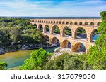 Three Tiered Aqueduct Pont Du...