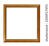 Empty wooden picture frame on...