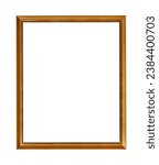 Empty wooden picture frame on...
