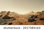 landscape of mars.the martian... | Shutterstock . vector #2017384163