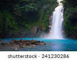 Rio Celeste waterfall in Tenorio Volcano national park, Costa Rica.