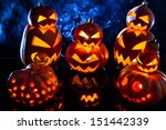 group strange halloween... | Shutterstock . vector #151442339
