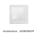  White Blank template Packaging Foil wet wipes Pouch Medicine Or Condom. Food Packing Coffee, Salt, Sugar, Pepper, Spices, Sweets.With clipping path
