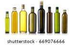 Olive Oil Bottles Isolated On...
