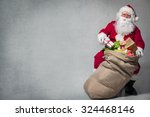Santa Claus with a bag full of presents