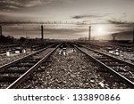 Rails Under The Sky Background
