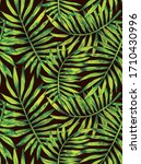 a pattern of bright tropical... | Shutterstock . vector #1710430996