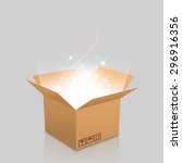 open box with the outgoing light | Shutterstock .eps vector #296916356