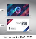 colorful stylish business card... | Shutterstock .eps vector #516310573