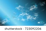 abstract blue polygonal... | Shutterstock .eps vector #723092206