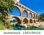 Nimes  France. Ancient Aqueduct ...