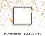 vector 3d blank black frame on... | Shutterstock .eps vector #1165087759