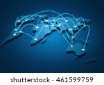 global network connection | Shutterstock .eps vector #461599759