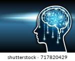 artificial intelligence. human... | Shutterstock .eps vector #717820429