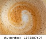 Cappuccino milk foam spiral...