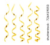 golden ribbons isolated on... | Shutterstock . vector #726419053