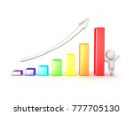 3d character leaning on... | Shutterstock . vector #777705130
