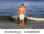 Small photo of MALIBU - OCT 4: Thomas Kasp who recently finished shooting 'Space Warriors' and is known for his role on 'Modern Family' is seen during a magazine shoot on the beach on October 4, 2012 in Malibu, CA